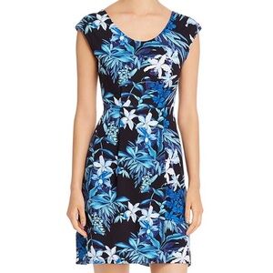 Tommy Bahama Women S Tropical Hawaiian Beach Floraiana Printed Cap-Sleeve Dress